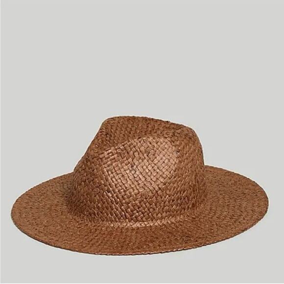 Madewell Woven Straw Hat in Chocolate Raisin M/L - Picture 1 of 7